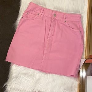 Top shop hot pink jean skirt